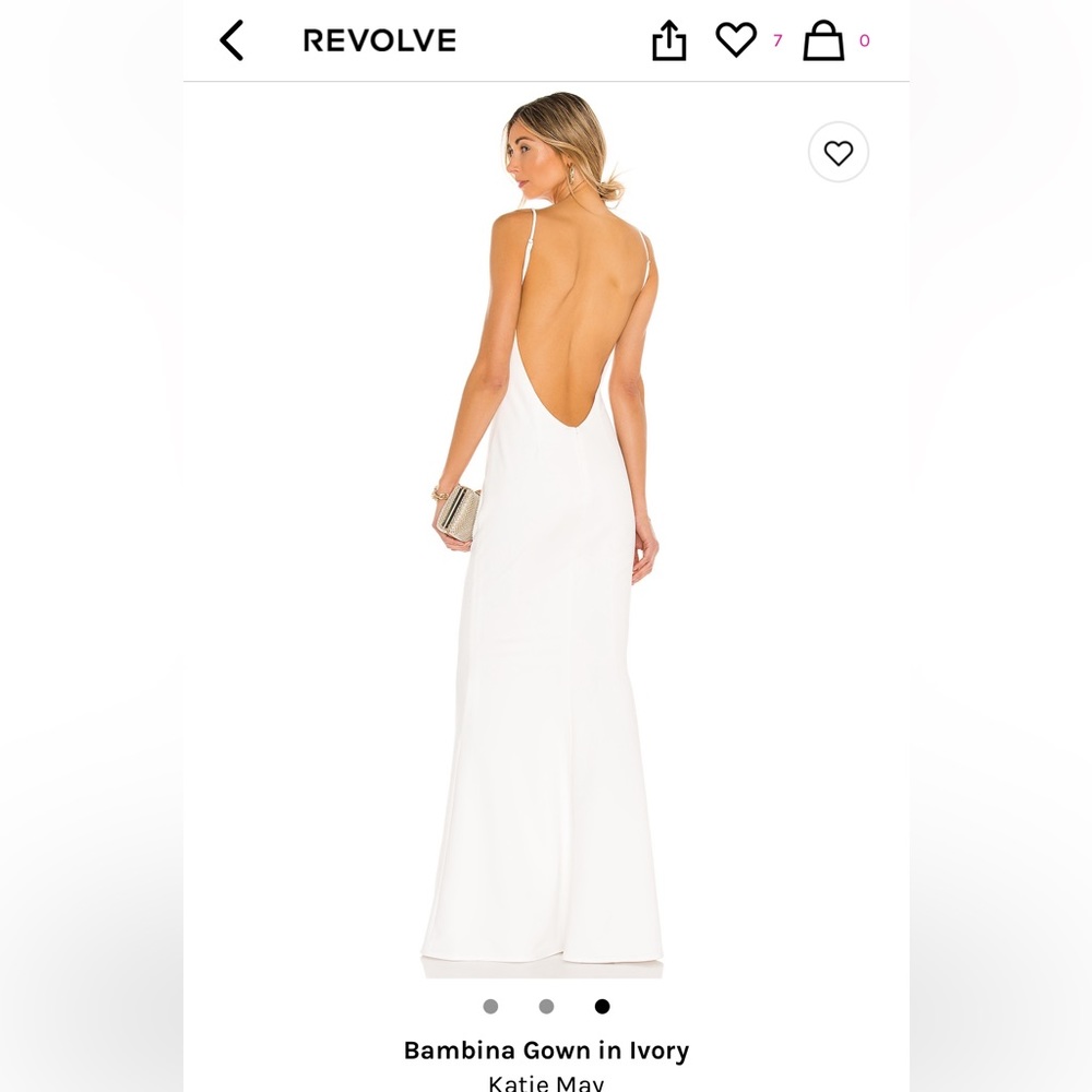 White Katie May long formal dress! Size M! Worn once